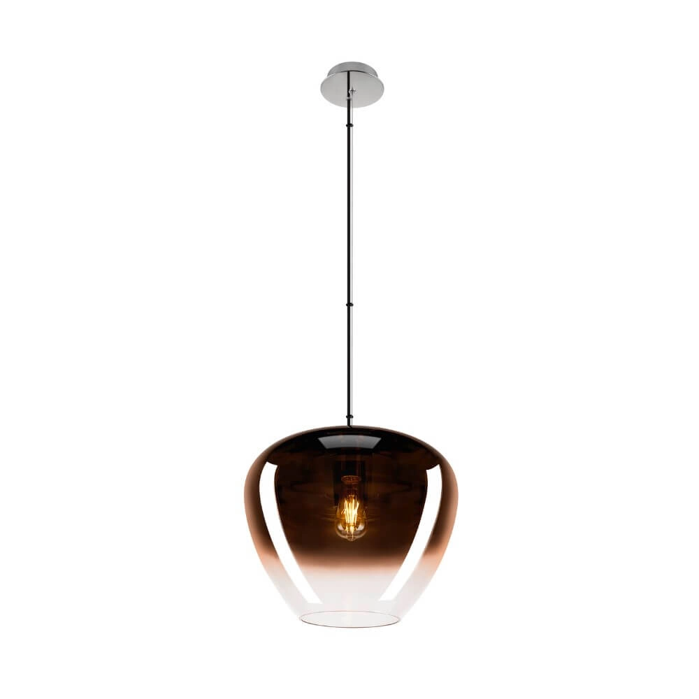 Glass pendant lamp Pantilo Ø 40cm - copper