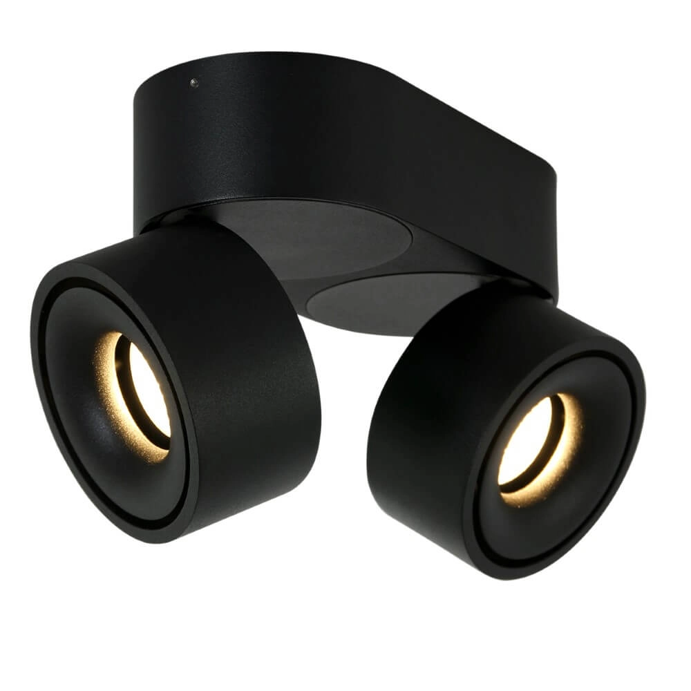 Spot lamp Fez Black 2-light black Steinhauer 8712746132502