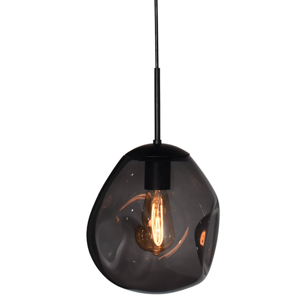 Glass hanging lamp Lava 3x smoke glass Ø 24cm Masterlight 8718121286044