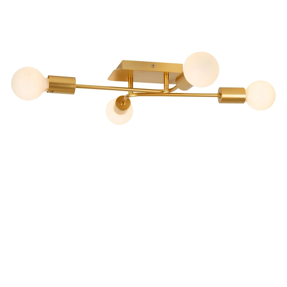 Ceiling lamp Lester 4-light gold Lucide 5411212211736