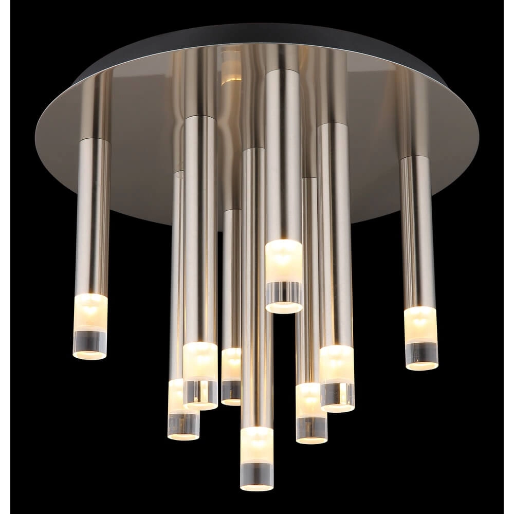 Design pendant lamp Ryan 9-light nickel Globo 9007371478057