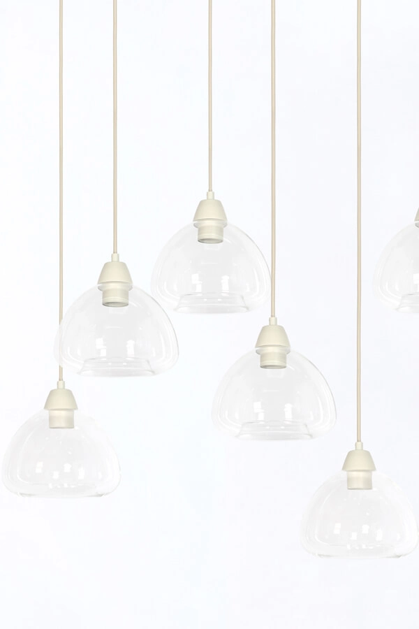 10-light pendant lamp Bisho cream design 120cm Light & Living 8717807743338