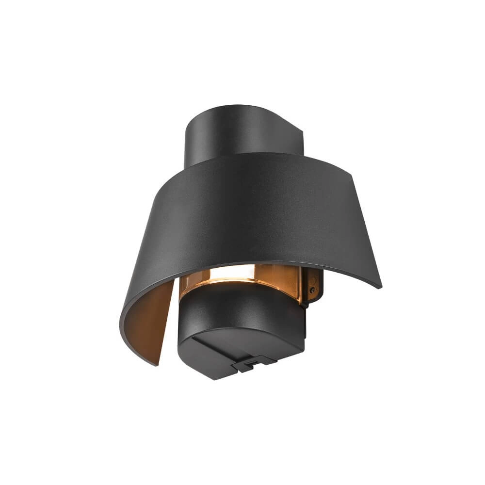 Black wall lamp Photoni 1x E27