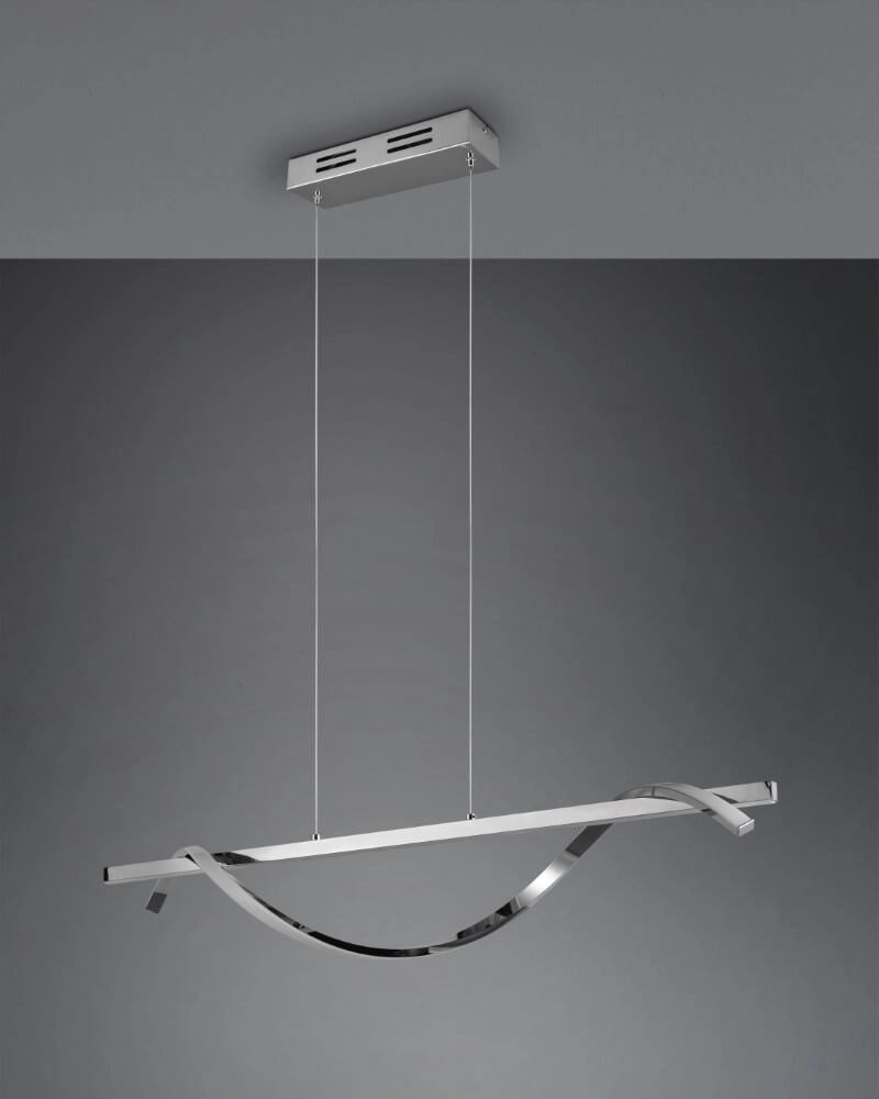 Hanging lamp Isabel 100cm long chrome Trio 4017807561357
