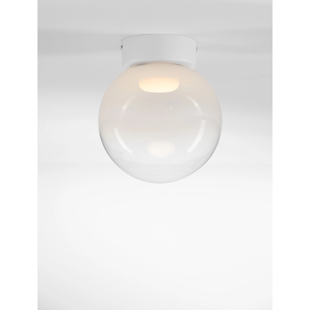 White ceiling lamp Bolita bulb Ø 20cm