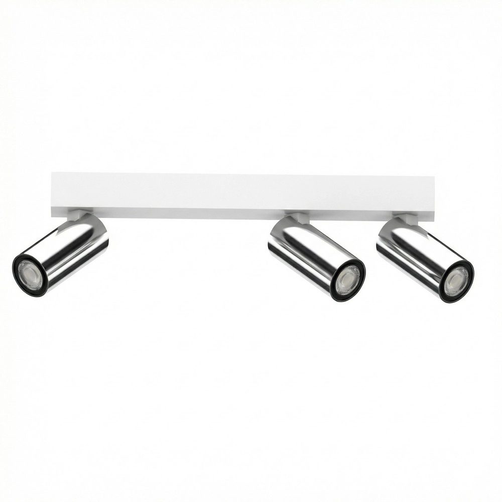 3-light surface-mounted spotlight Tevo Mini white with chrome