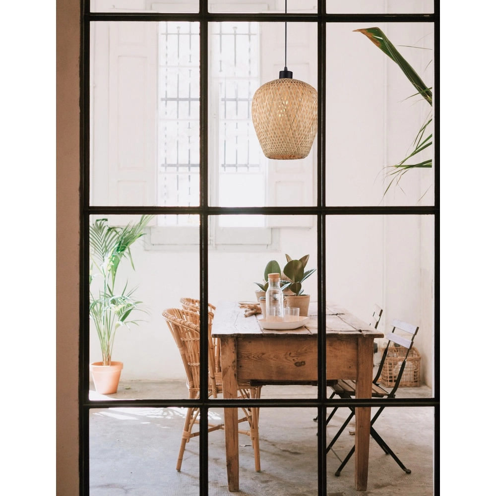 Rattan pendant lamp Scarlet Ø 23cm