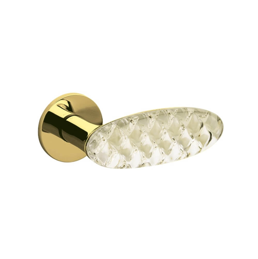 Door handle Crystal Diamond brass