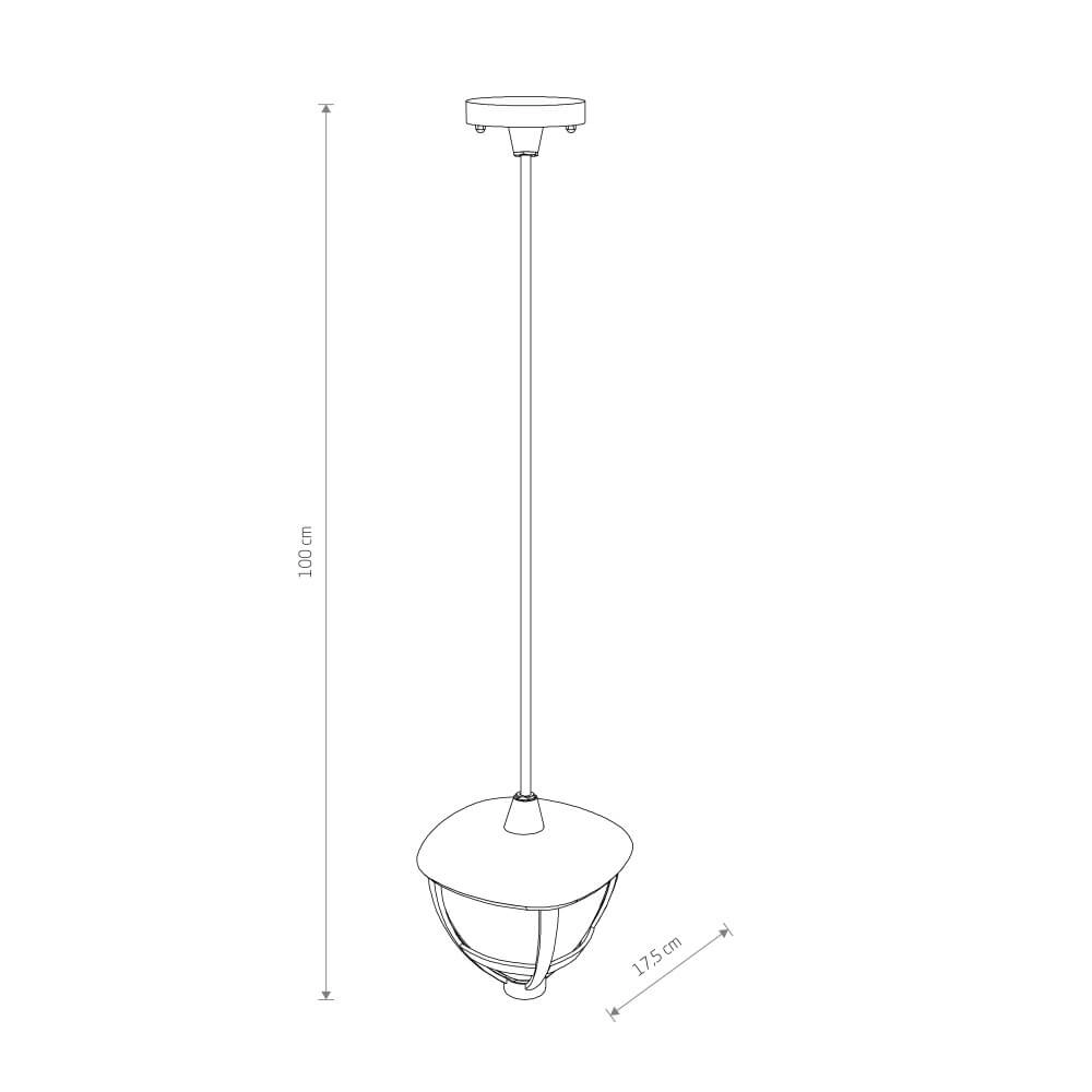 Hanging lamp Amelia black Lyora 5903139104968