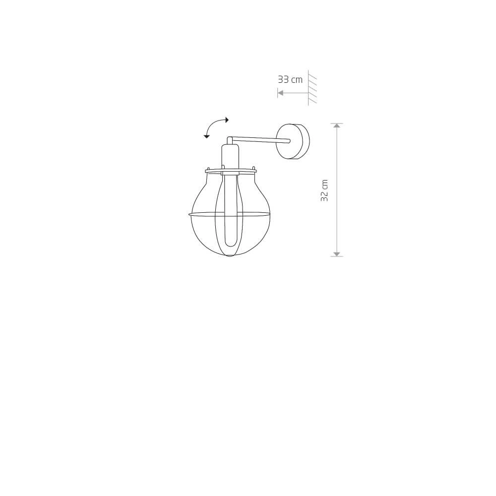 Wall lamp Manufacture with E27 fitting Lyora 5903139974295