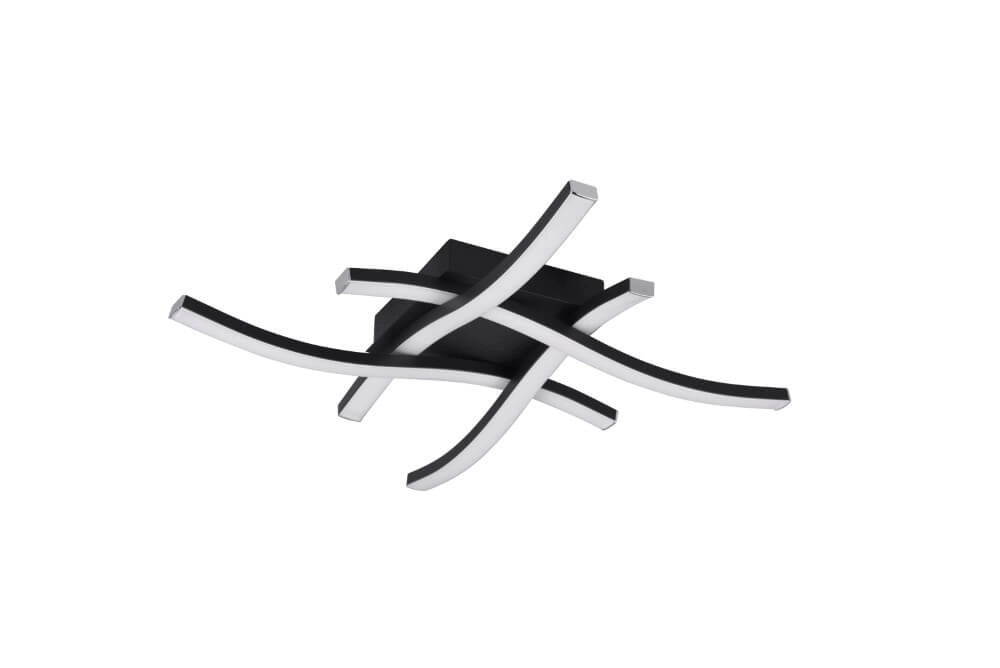Led ceiling light Route 4-light black 4000K Trio 4017807521795