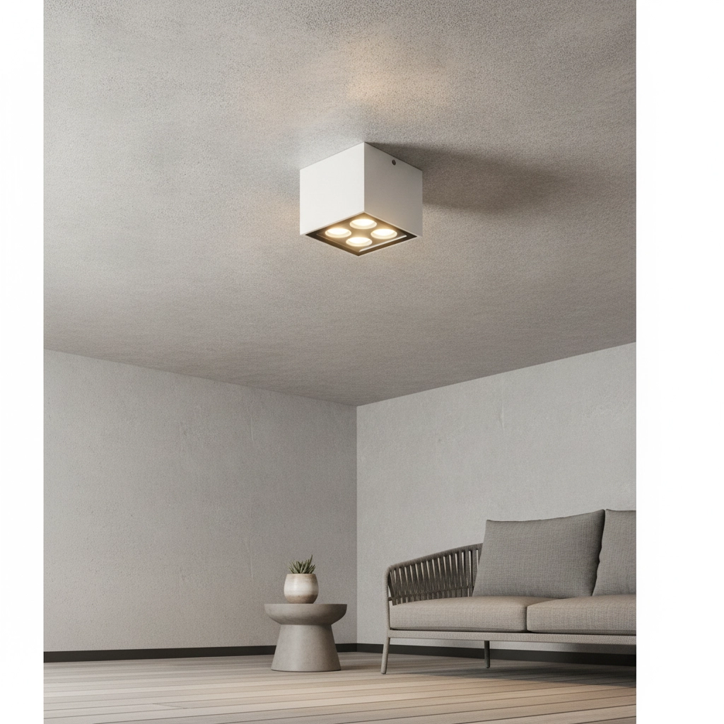 Ceiling lamp Jax square 8cm white