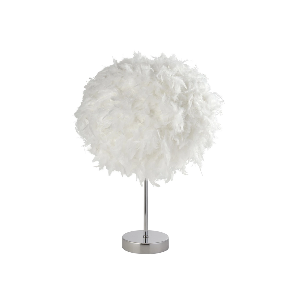 Table lamp Hattie with feathers