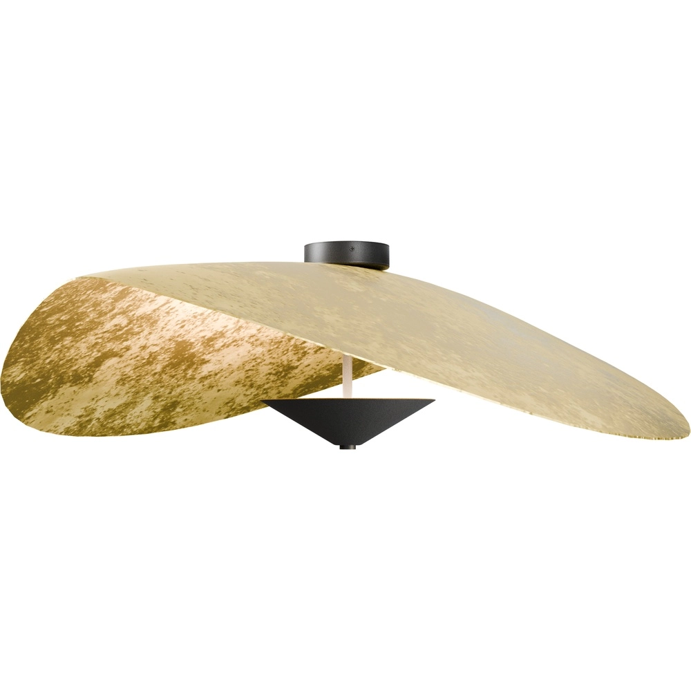 Ø 90cm led ceiling light Lente Gold leaf