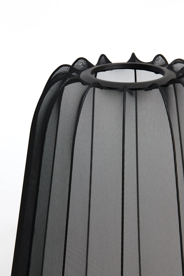 Bohemian floor lamp Plumeria black Ø 42cm Light & Living 8717807651299