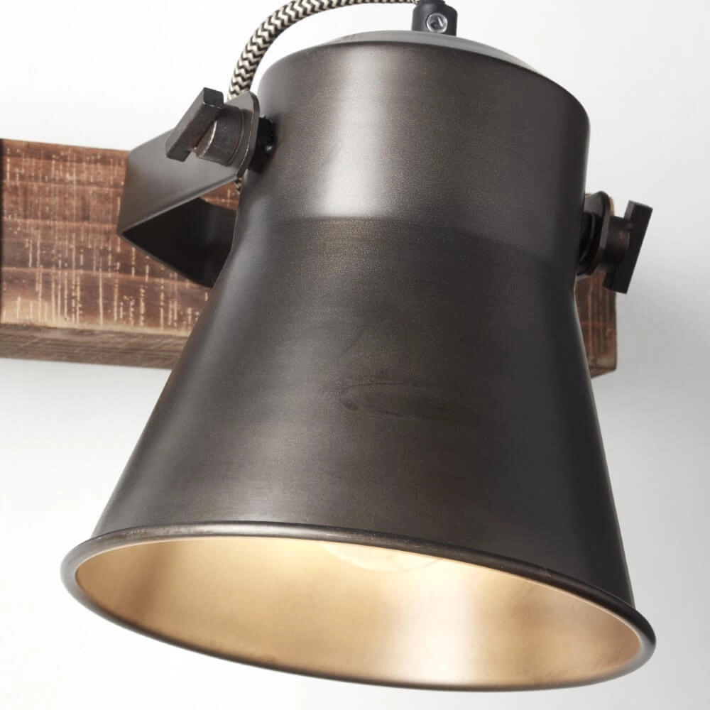 Wall lamp Decca black with brown Brilliant 4004353361432