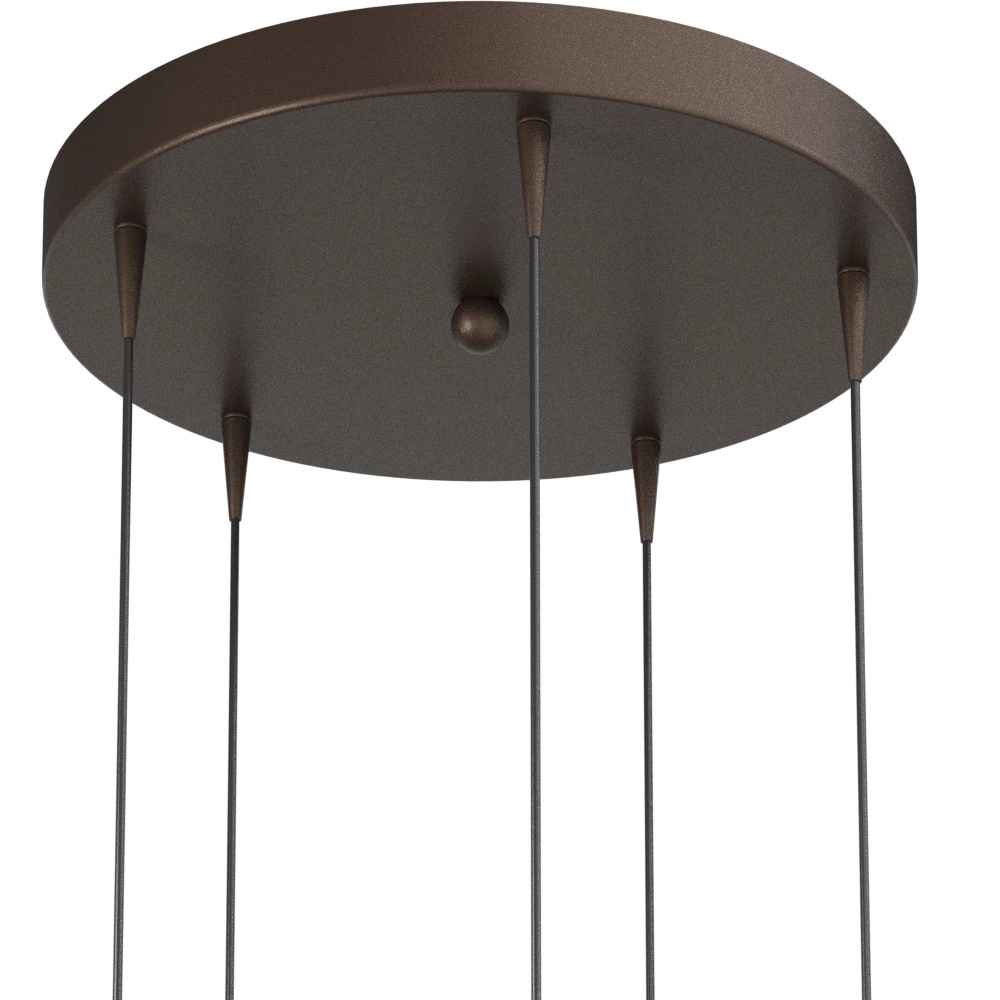5-light pendant lamp Talana cocoa brown Ø 35cm DTW Masterlight 8718121350103