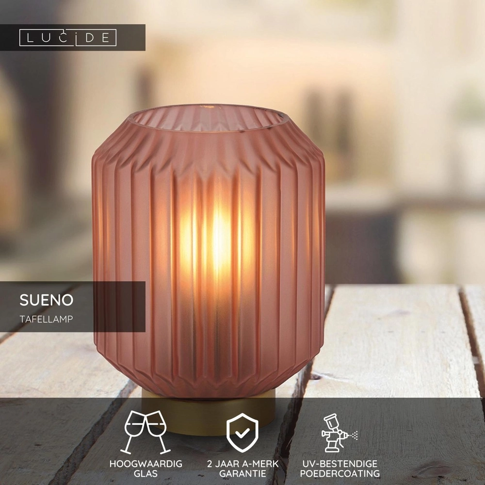 Table lamp Sueno pink Lucide 5411212451491