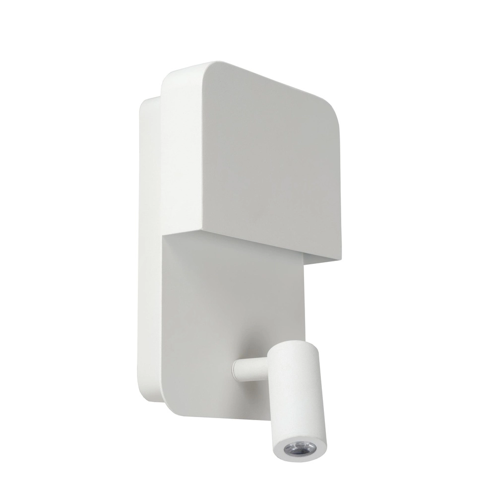 Bedside lamp Boxer white with USB charging point