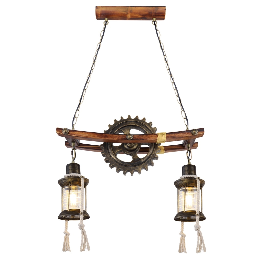 Industrial pendant lamp Abella 2-light Globo 9007371407392