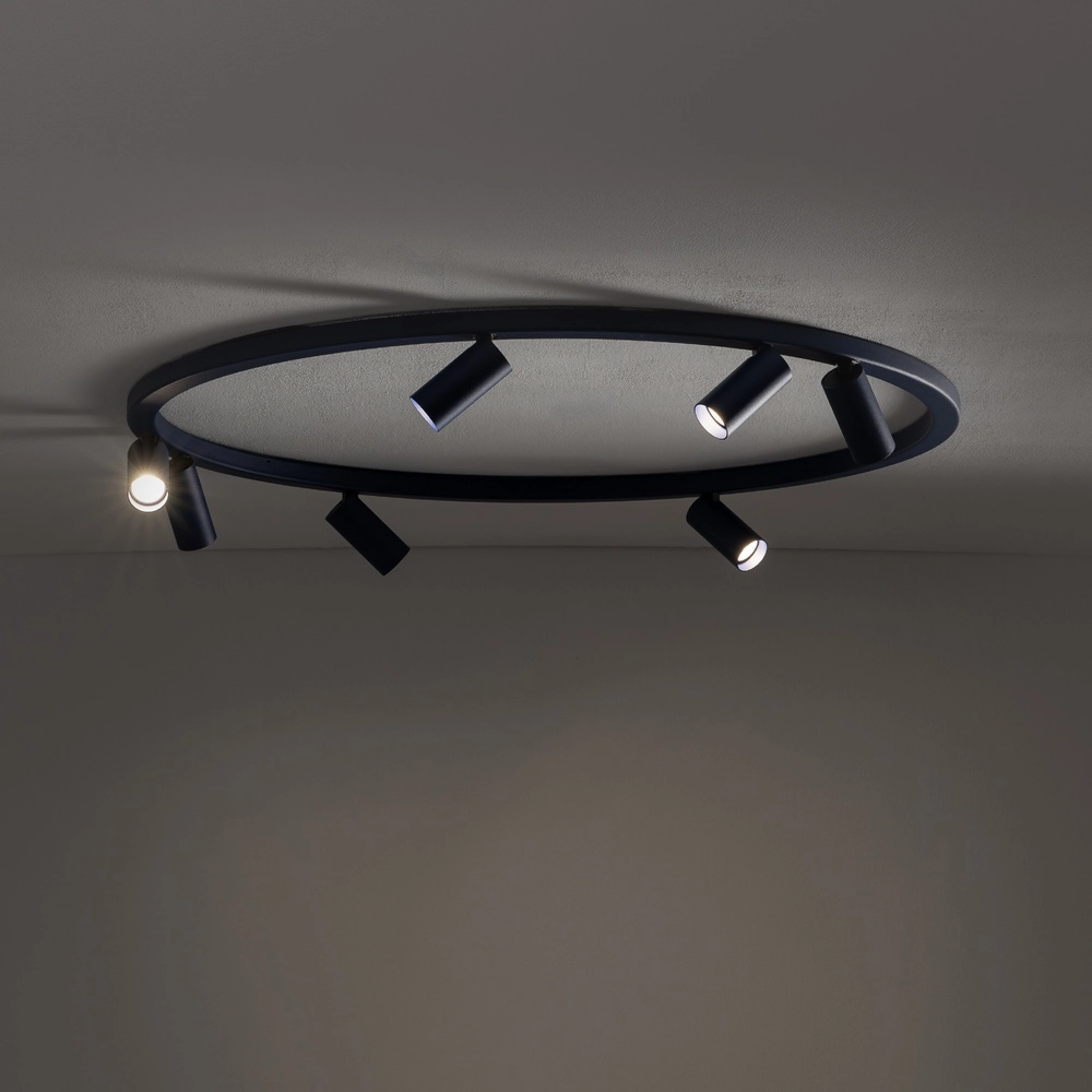 Circle surface-mounted spotlights Fourty 7x GU10 - dark blue Lyora 5903139119474
