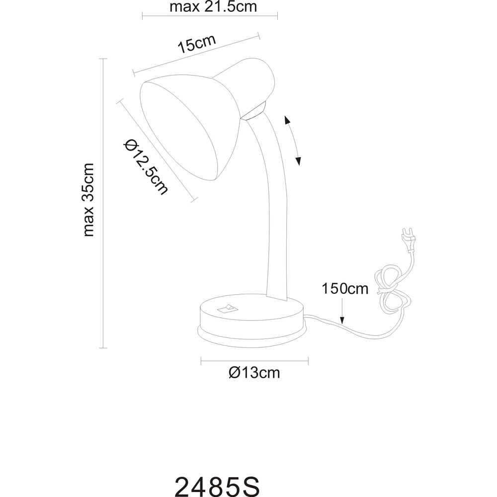 Desk lamp Basic Black Globo 9007371572823