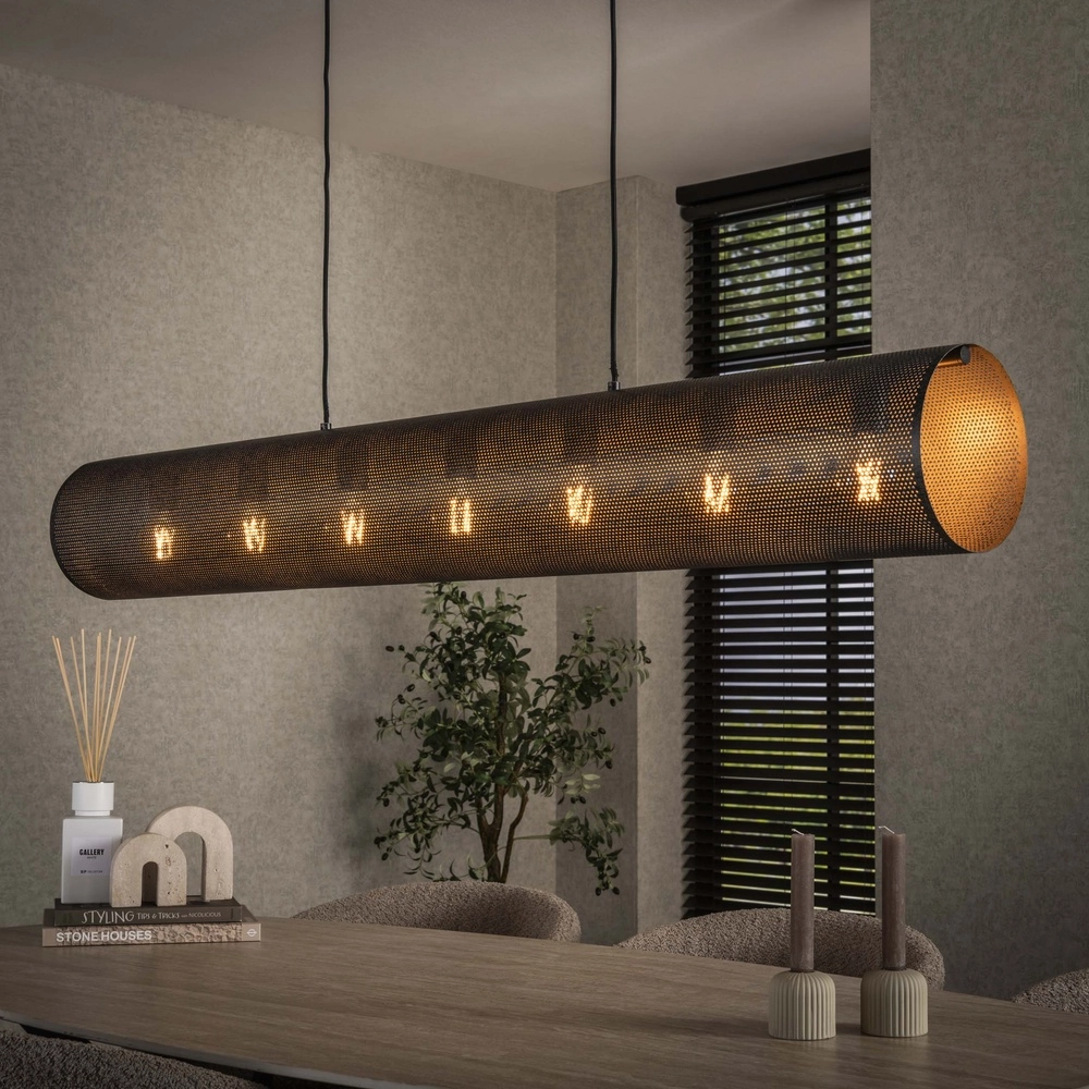 Horizontal Mesh Pendant Light Tubon 145cm - 7x E27