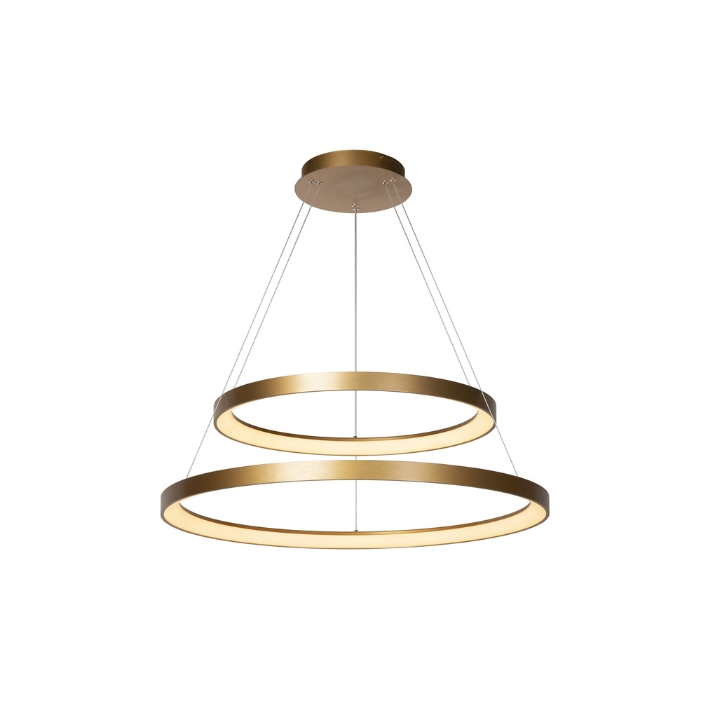 Golden pendant lamp Vidal Ø 78cm sleek design