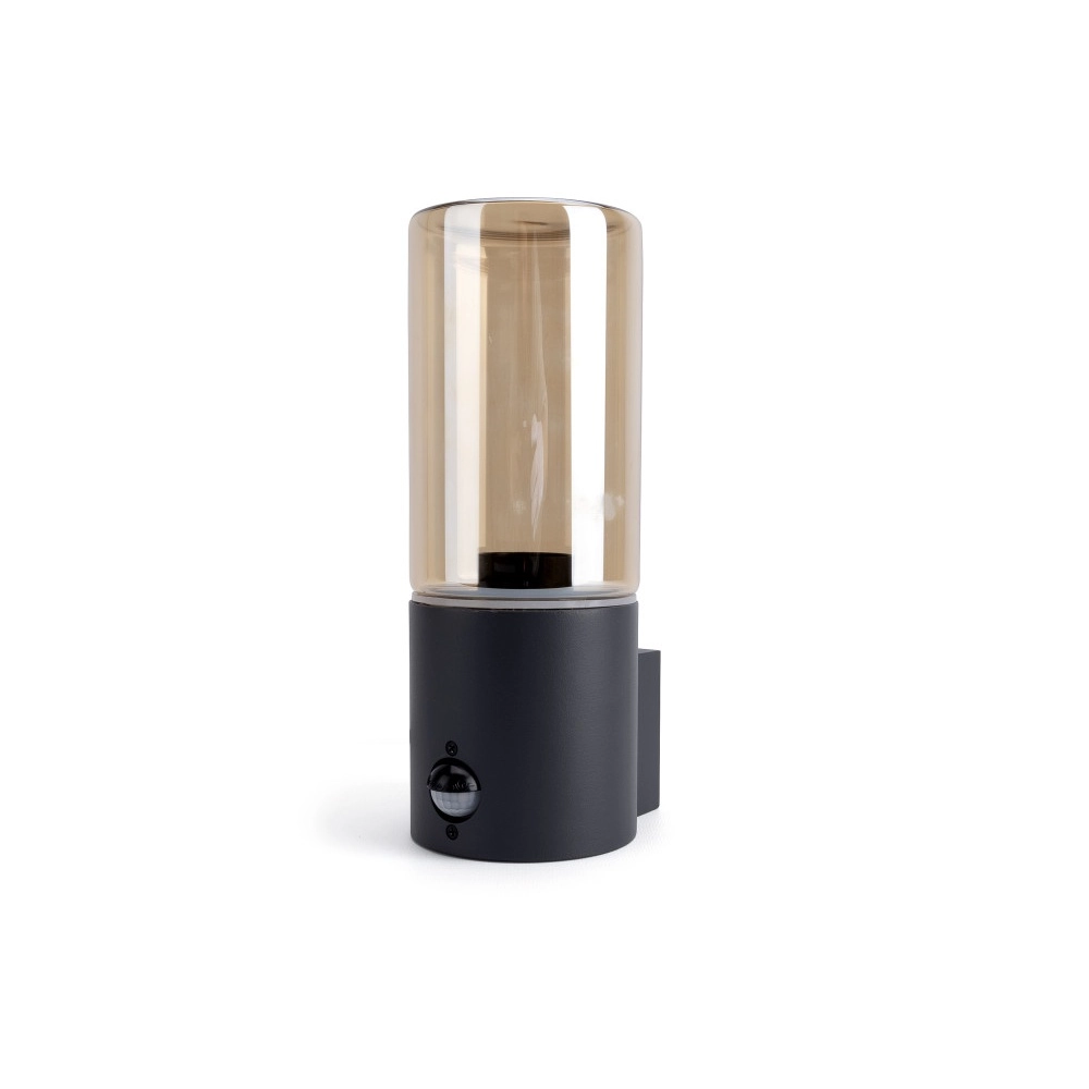 Wall lamp with sensor Winchester E27 - amber glass