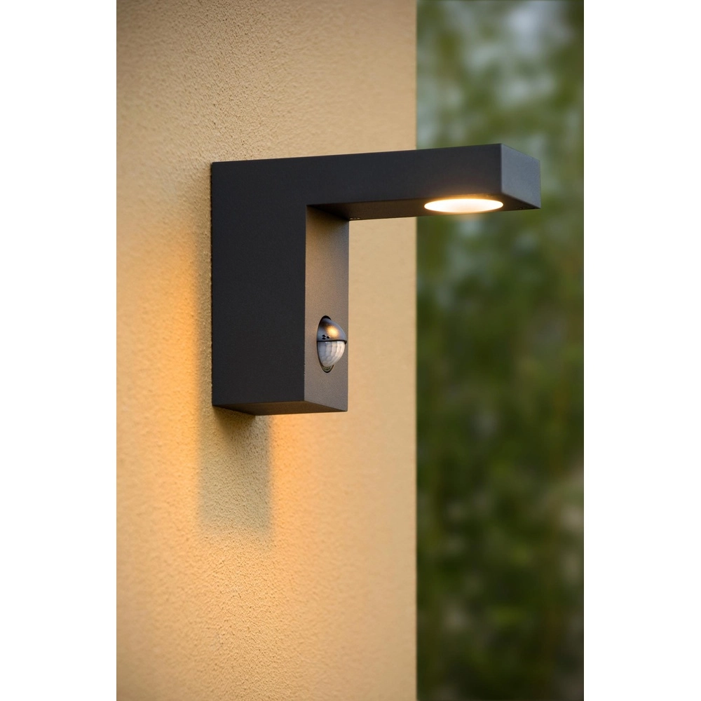 Wall lamp Texas-Ir anthracite with sensor Lucide 5411212281005