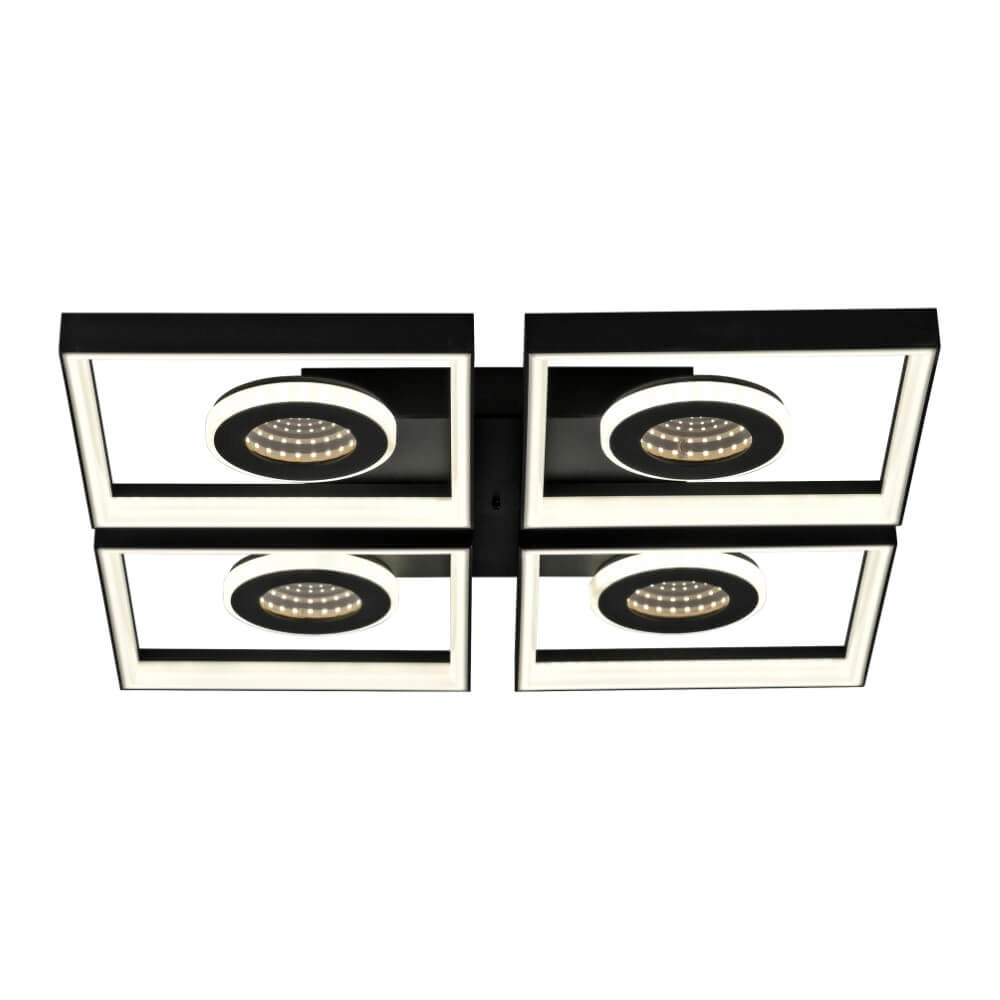 Square ceiling lamp Traforo quatro Paul Neuhaus 4012248384909