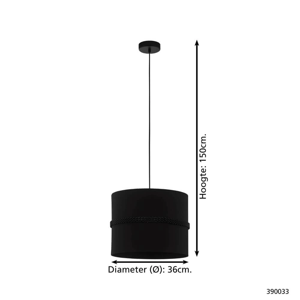 Black hanging lamp Paraguaio Ø 36cm Stars of Light 9008606221004