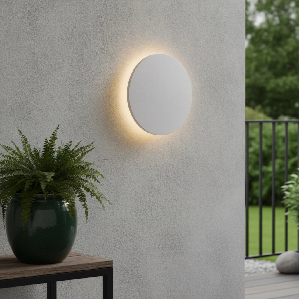 Round wall lamp Copper white Ø 18cm