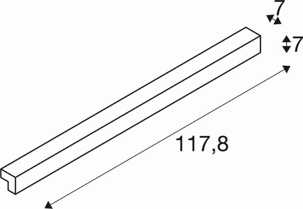 Sleek mirror lamp L-Line 120cm - white SLV 4024163196055