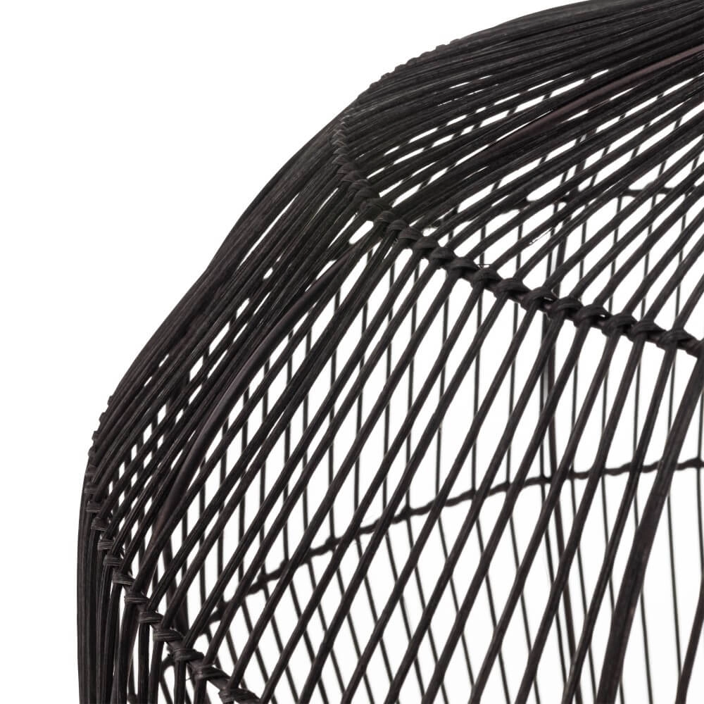 Rattan pendant lamp Haiti M Ø 50cm black Lyora 5903139111676
