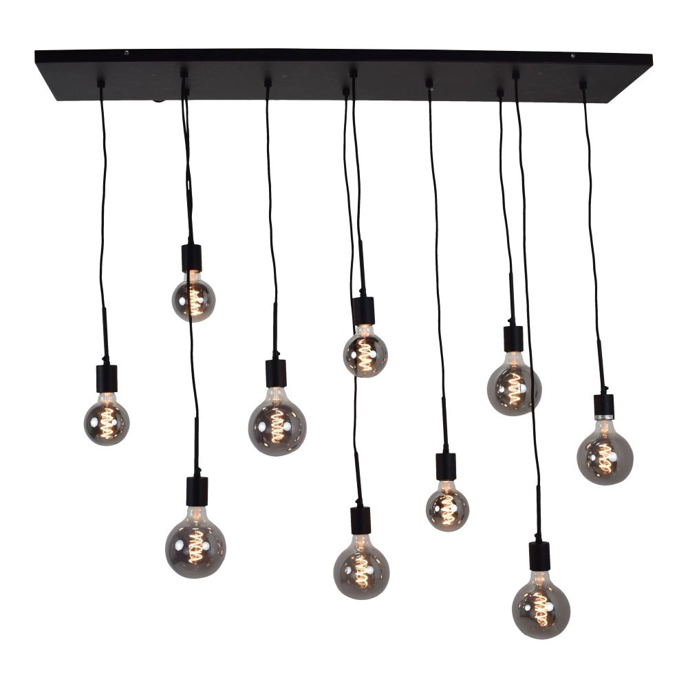 Hanging lamp Bulby 10-light Black