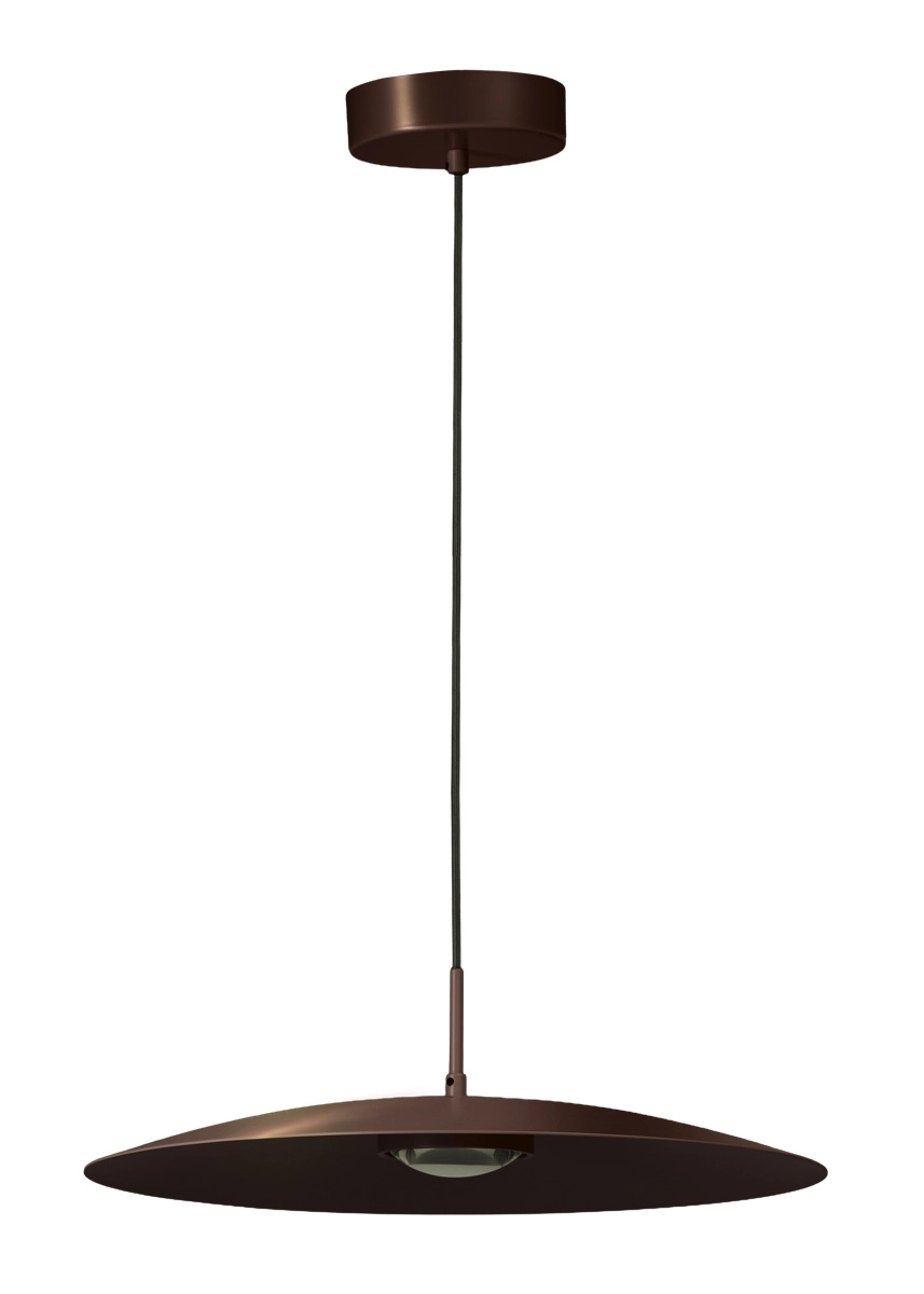 Sleek pendant lamp Sanne Ø 50cm - anodic brown