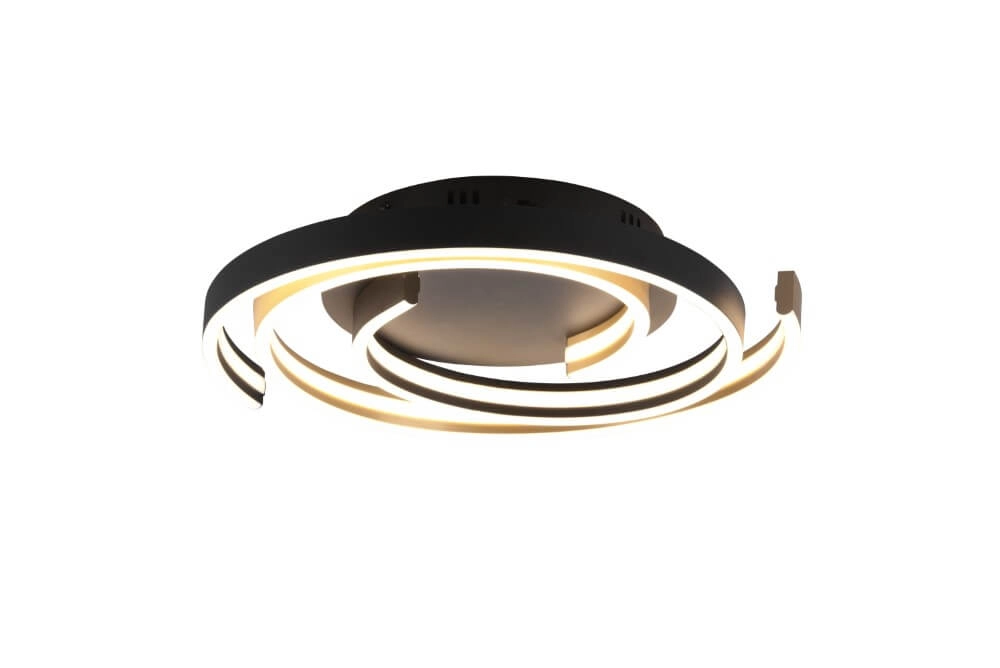Dimmable ceiling lamp Caya gold with black