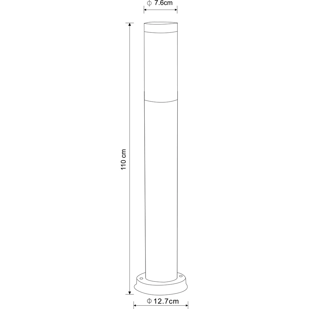 Garden lamp 110cm Boston anthracite with white Globo 9007371411665
