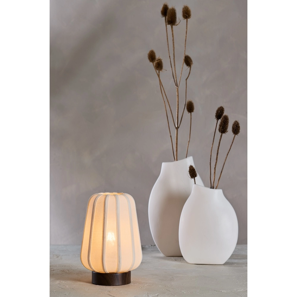 Bedside Lamp Bibury Ø 20cm - white linen Light & Living 8717807794217