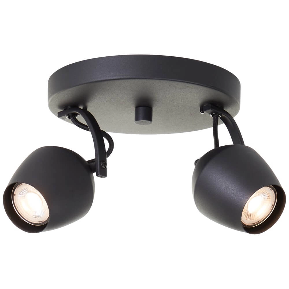 3-light surface-mounted spotlight Vertino black