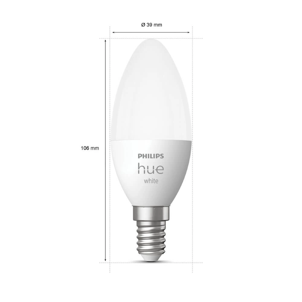 Light source candle Hue - E14 - 6W - White set of 2 Philips 8719514320628