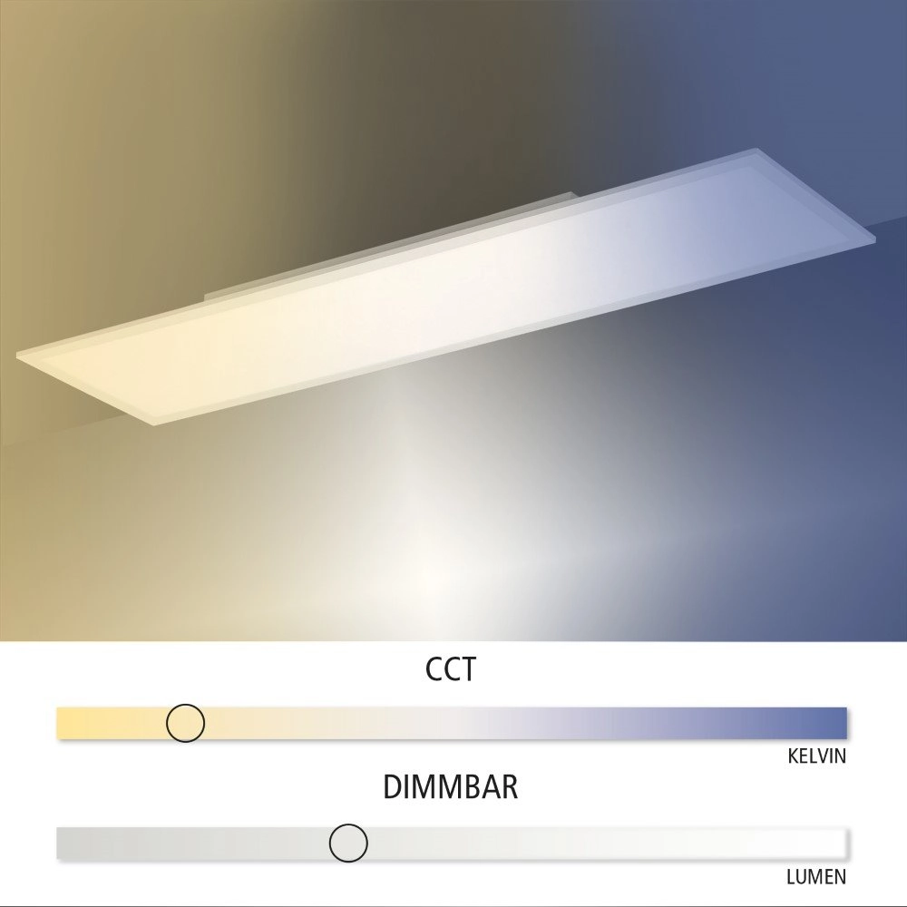 Design ceiling lamp Flat 120 by 30cm Just Light 4043689938529