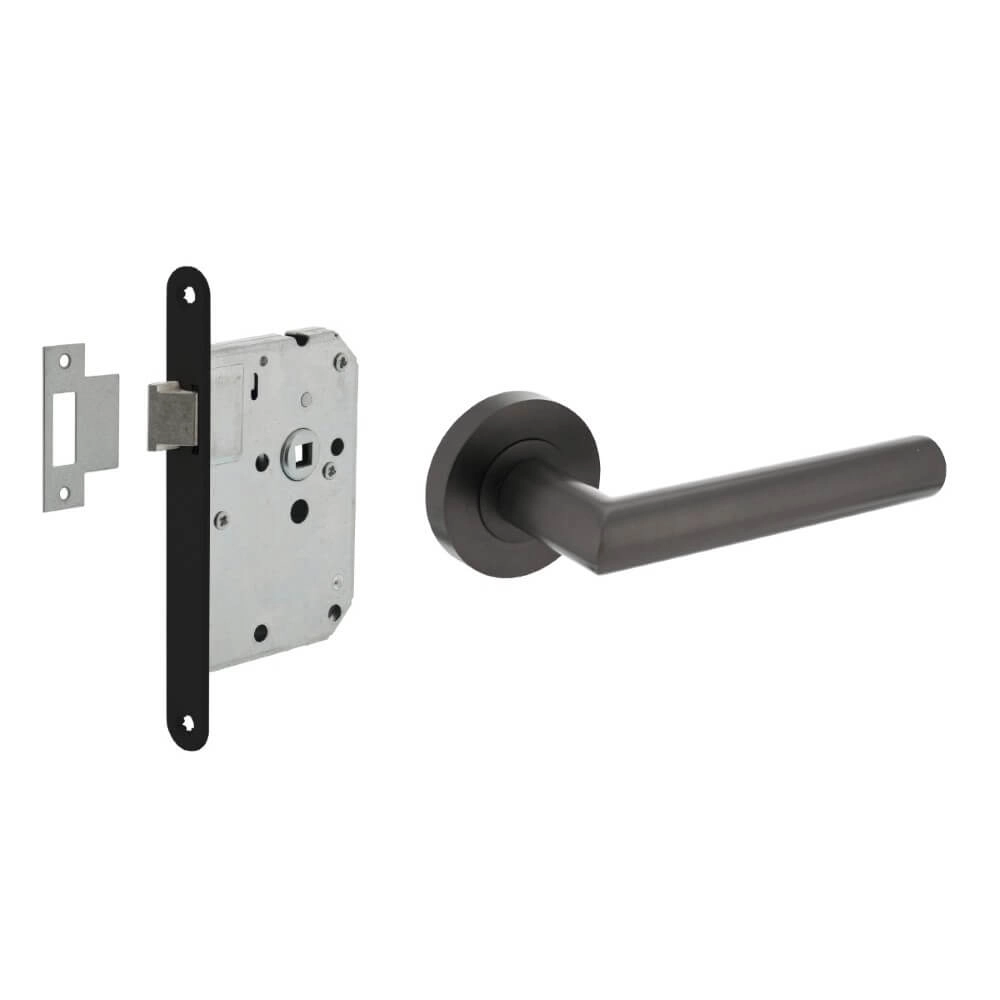 Complete door handle set Bastian anthracite