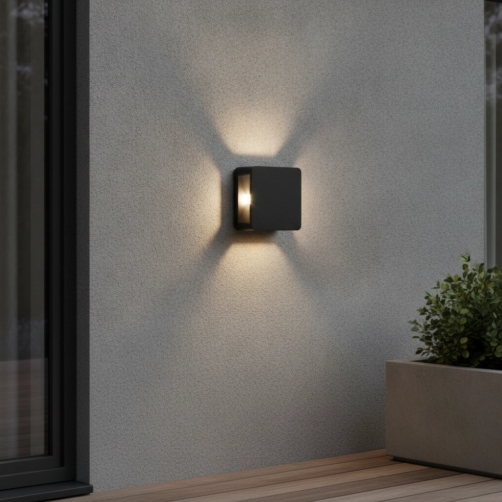 Square wall lamp Serika anthracite