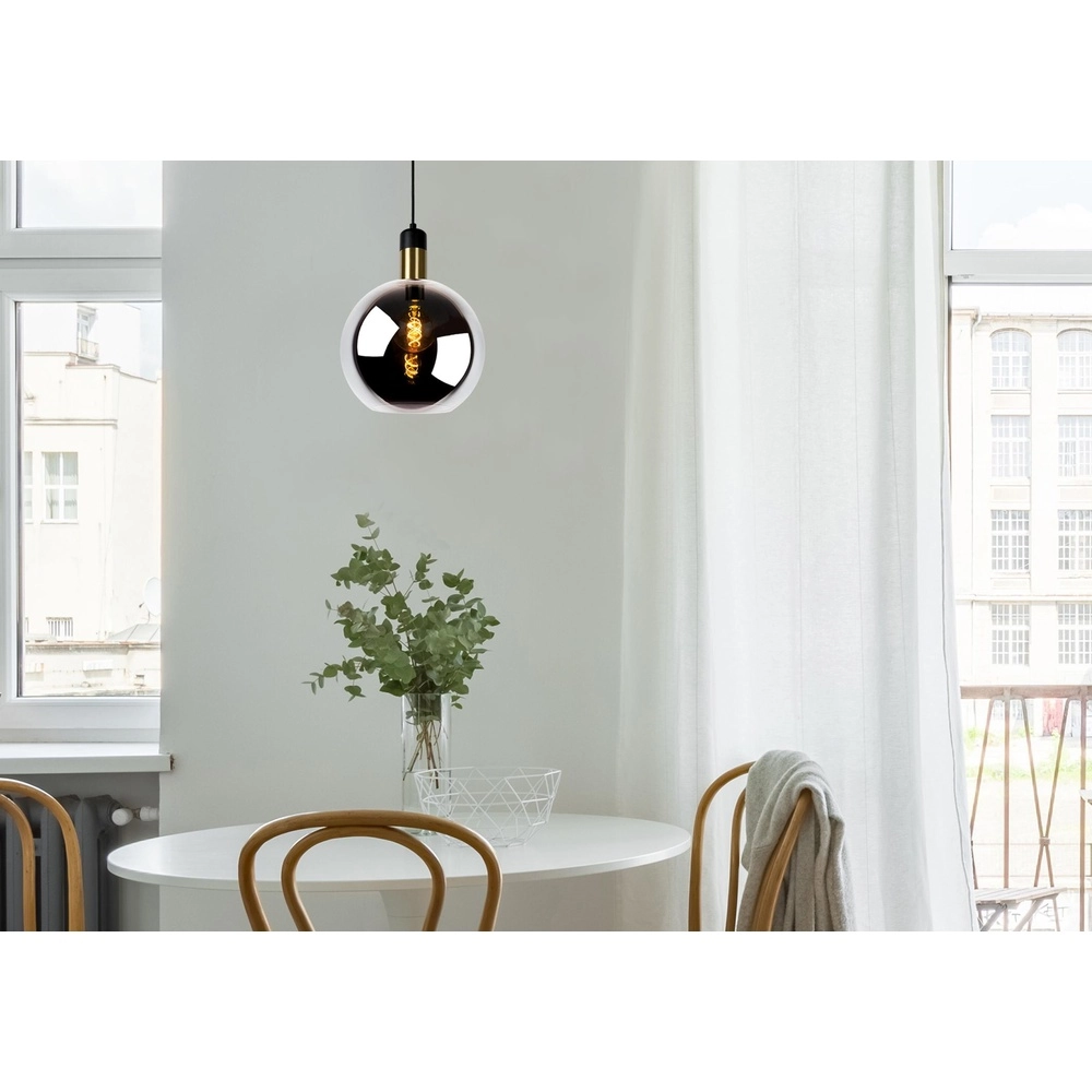 Pendant lamp Julius Ø 28cm smoke glass Lucide 5411212343338