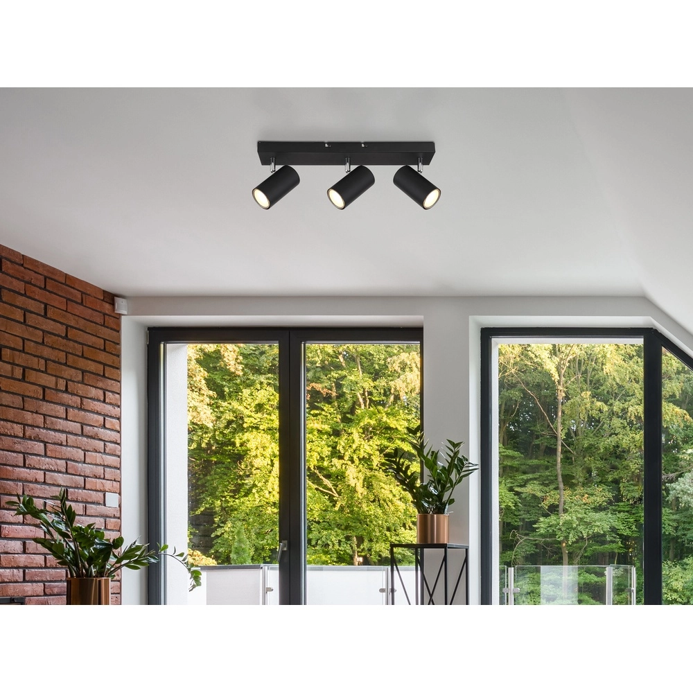 Ceiling lamp 3-lights Robby Black Globo 9007371439522