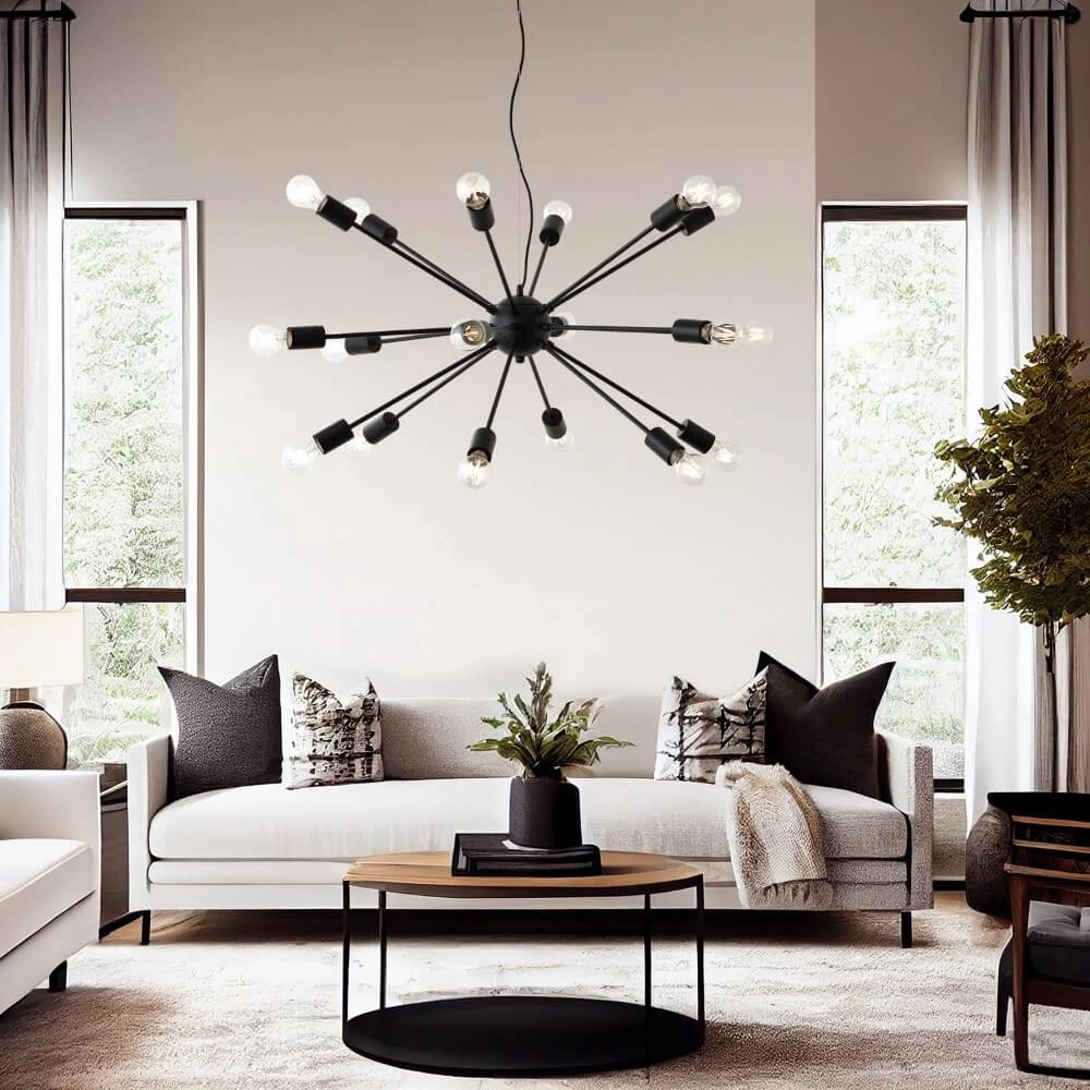 18-light pendant lamp Dree black Brilliant 4004353421693