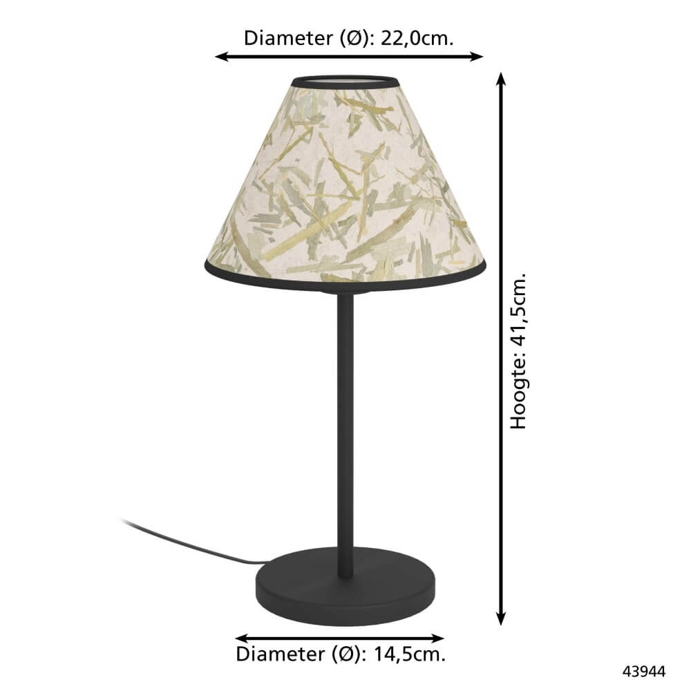 Natural table lamp Oxpark Ø 22cm Eglo 9002759439446