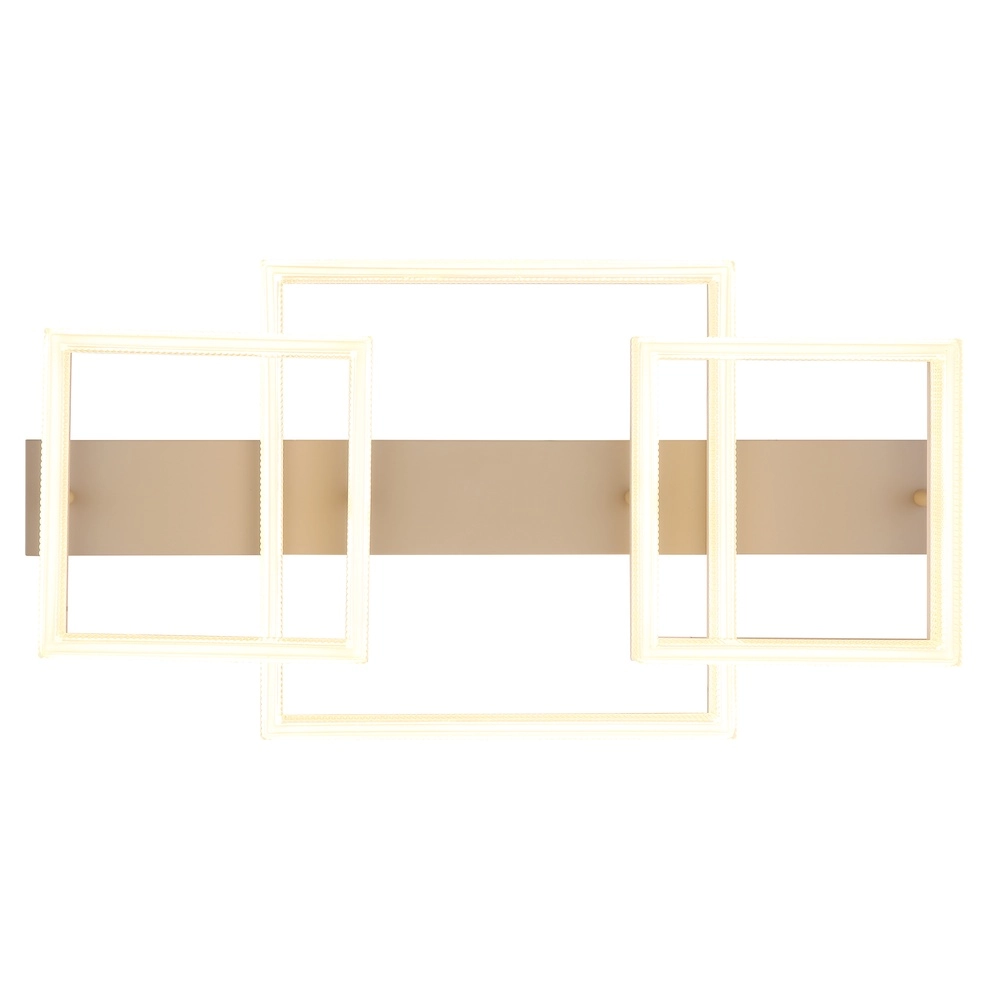 Modern ceiling lamp Zara sand brown square 66cm Globo 9007371567089